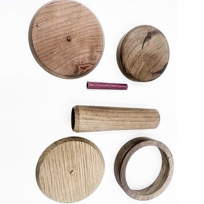 Basis Kalender Meja Walnut Hitam Pemesinan Prototipe Kayu Cepat