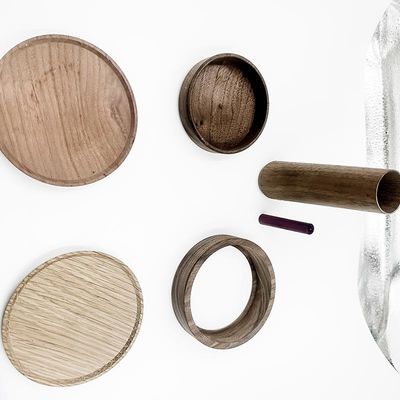 Basis Kalender Meja Walnut Hitam Pemesinan Prototipe Kayu Cepat