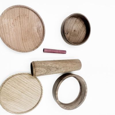 Basis Kalender Meja Walnut Hitam Pemesinan Prototipe Kayu Cepat