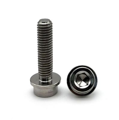 Sekrup Titanium M6 Sekrup Heksagonal Kepala Cangkir Pengencang Titanium Kekuatan Tinggi