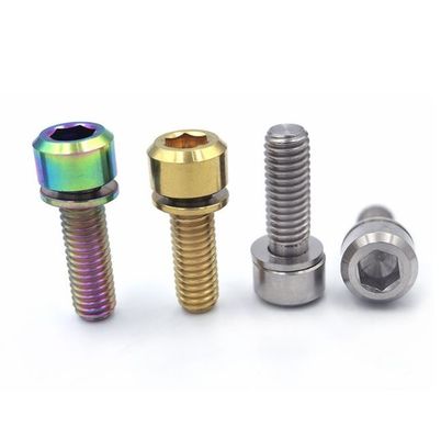 Sekrup Pegangan Paduan Titanium M5x18x20 Sekrup Pengencang Pegangan Dengan Gasket