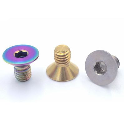 Sekrup Pegangan Paduan Titanium M5x18x20 Sekrup Pengencang Pegangan Dengan Gasket