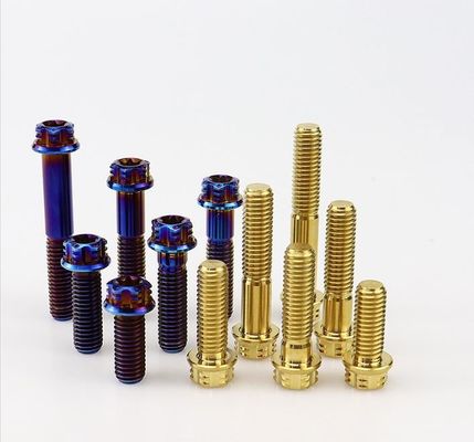 Baut Titanium Alloy M6 Torx Dalam Flange Mewah Untuk Modifikasi Sepeda Motor