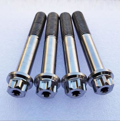 Sekrup Baut Flange Paduan Titanium Baut Titanium Modifikasi yang Disesuaikan
