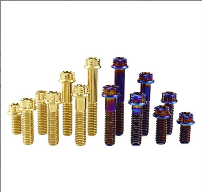 Baut Titanium Alloy M6 Torx Dalam Flange Mewah Untuk Modifikasi Sepeda Motor